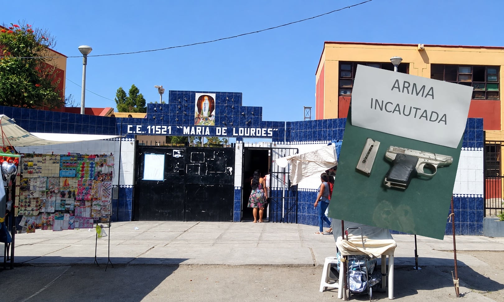 Intervención de una estudiante en centro educativo de Pomalca.