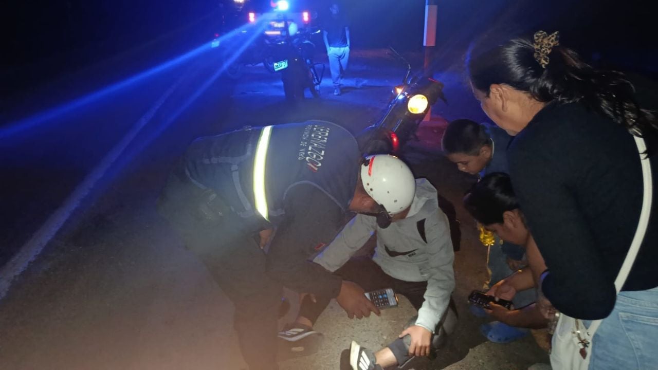La víctima estaba tendida a un costado de la carretera por el sector San José.