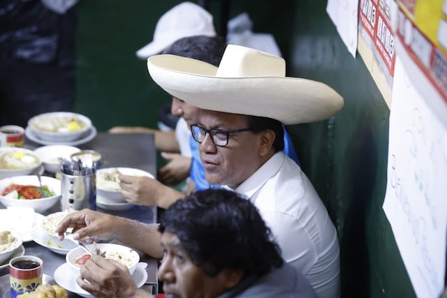 Roberto Sánchez en San Juan de Miraflores (Fotos: Jesús Saucedo/GEC)