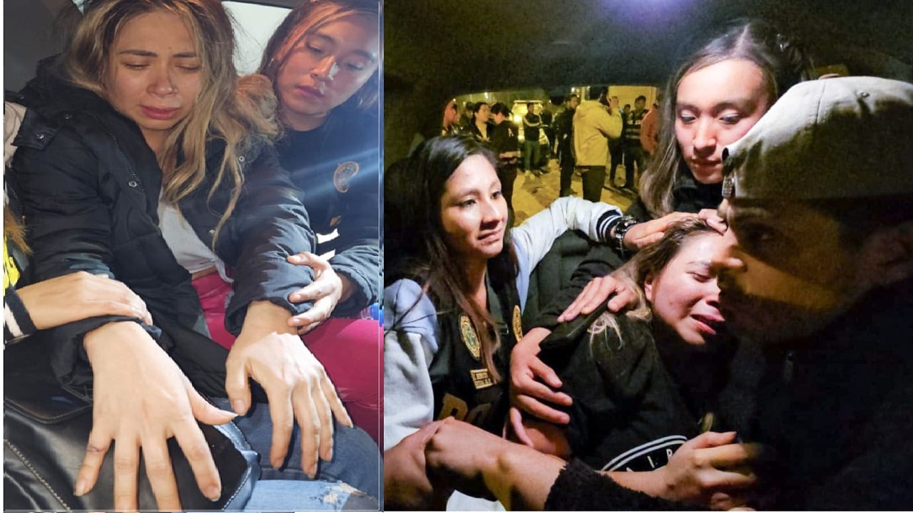 Los policías ingresan rápidamente a la vivienda en la que se encontraba la empresaria de 32 años, ubicada en un descampado de Carabayllo. (Foto: PNP)