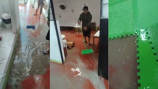 Pisco: padres se ven obligados a drenar guardería tras inundación en Túpac Amaru Inca