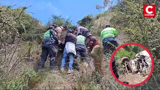 Vehículo se despistó y volcó en la ruta Pampas – Huancayo