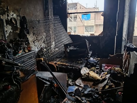 Cuatro personas heridas durante incendio en Trujillo