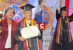 Emotiva graduación de adulta mayor en San Marcos conmueve en redes sociales