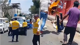 Ica: conductor intenta atropellar y agrede a inspectores de tránsito frente al mercado Arenales