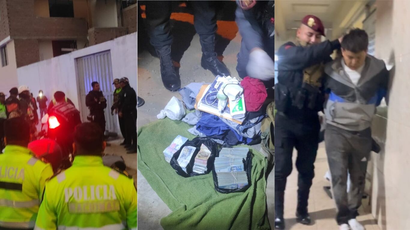 Un suboficial PNP y un delincuente quedaron heridos durante el enfrentamiento. Se detuvo a dos hampones, a quienes se les incautó el dinero y una pistola.