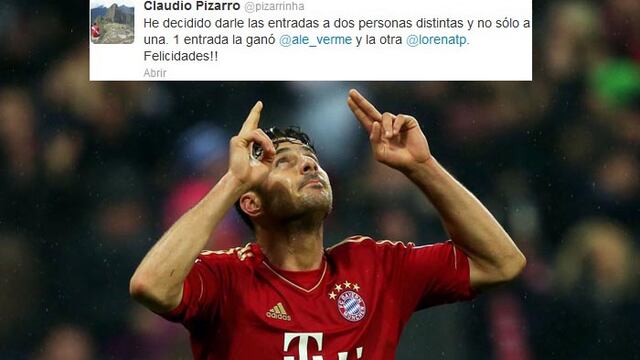 Claudio Pizarro regaló entradas para final de la Champions a dos peruanas