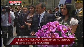 Presidente Humala rinde homenaje al Señor de Los Milagros