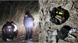 Ica: Grupo Terna halla droga y material explosivo en la ribera de La Achirana en La Tinguiña