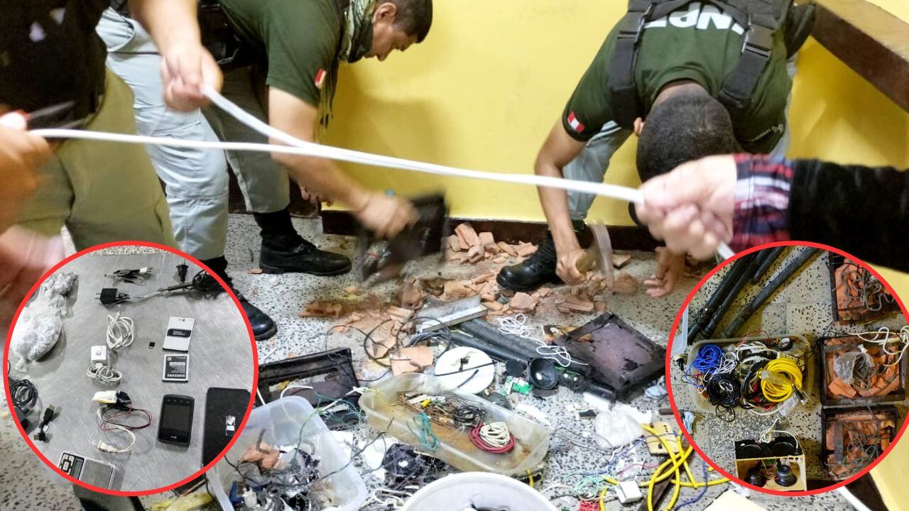 Durante requisa a dos pabellones del establecimiento penitenciario de varones. También decomisaron cargadores de celulares, chips y armas punzocortantes.