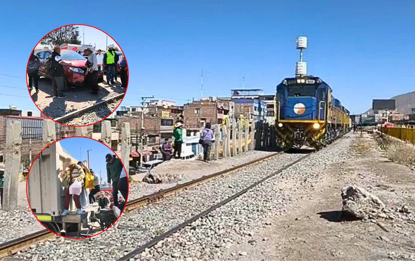 Arequipa: Camioneta mal estacionada detuvo un tren por casi media hora y generó caos en Río Seco
