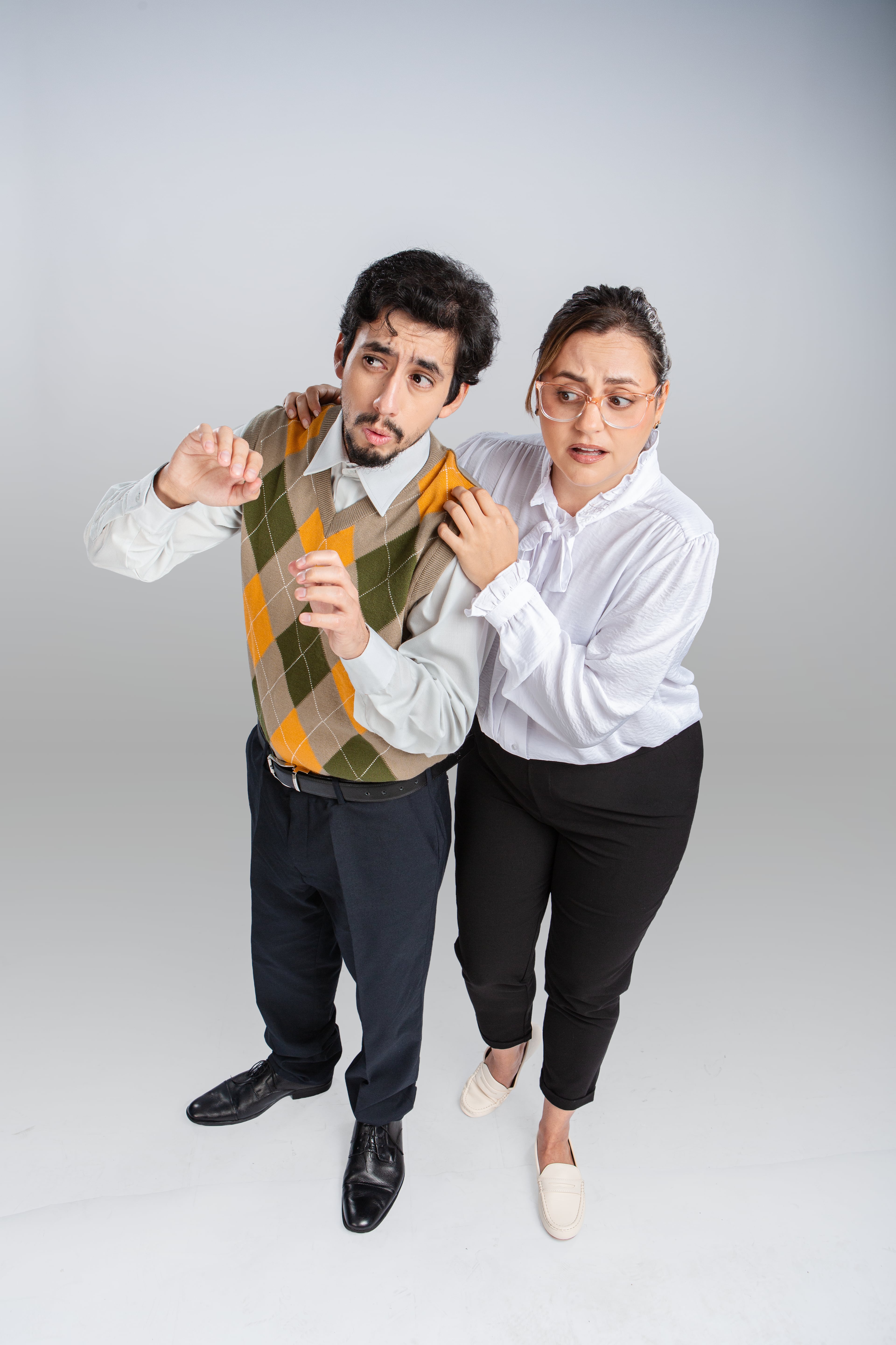Los actores Franzo Iza y Airam Galliani forman parte del elenco de la obra 'El Jefe del Jefe'.