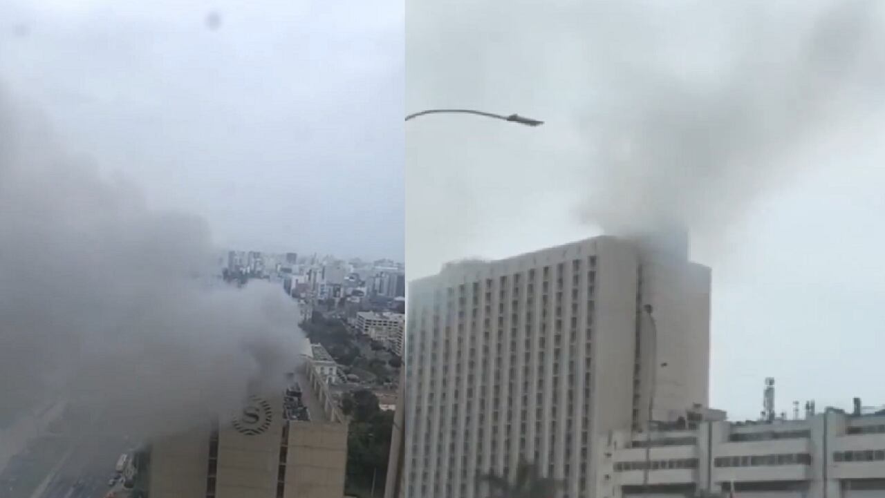 El incidente se registró en el sistema de extracción de aire del edificio y obligó a evacuar temporalmente a huéspedes y trabajadores. (Captura X)