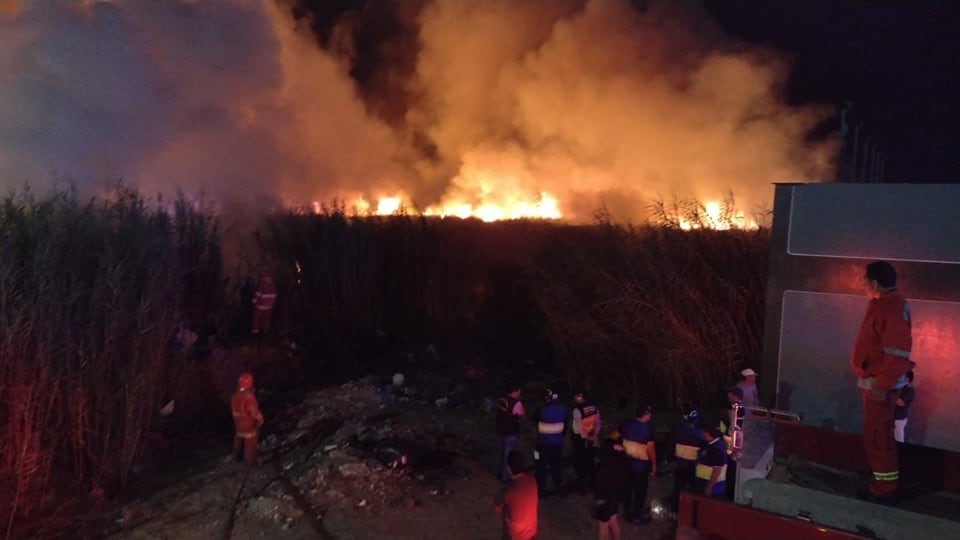 Bomberos y personal municipal trabajaron arduamente para controlar siniestro en importante área ecológica.