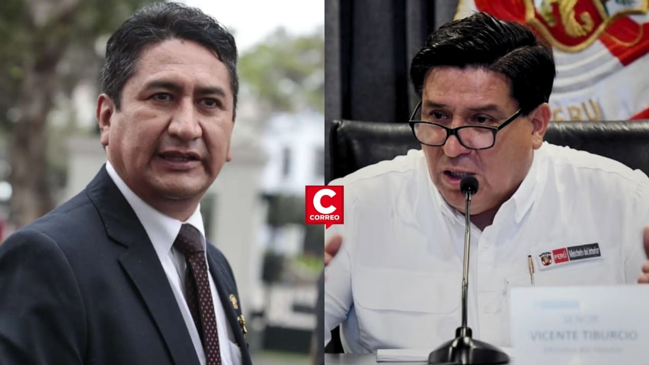 Ministro Vicente Tiburcio asegura que la PNP busca a Vladimir Cerrón: “Venimos haciendo nuestro trabajo”. Composición: Diario Correo.