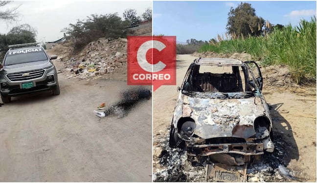 Chincha: asesinan a hombre de un disparo en la cabeza y en otra zona hallan vehículo calcinado
