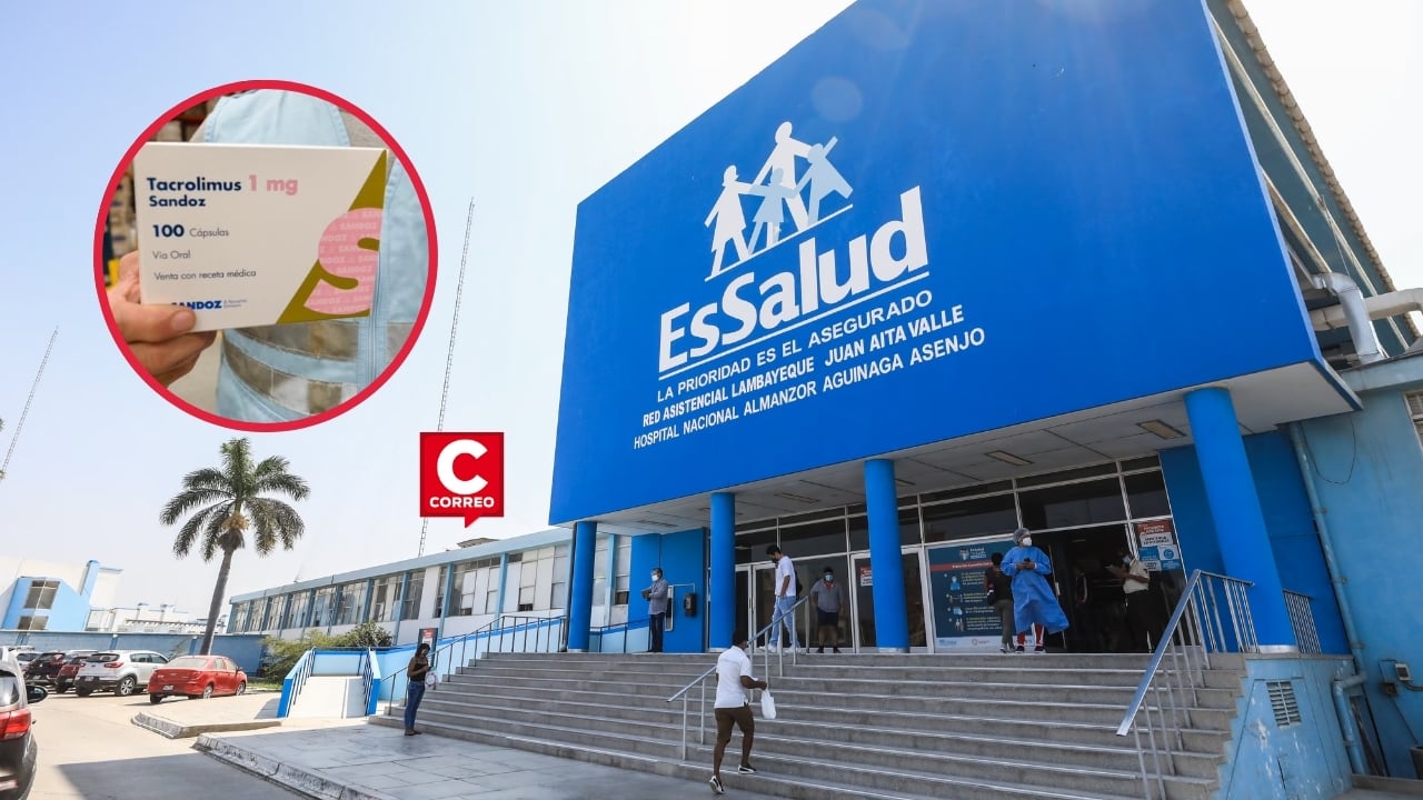 EsSalud confirma abastecimiento de Tacrolimus y distribuye 129 mil tabletas a hospitales nacionales. Composición: Diario Correo