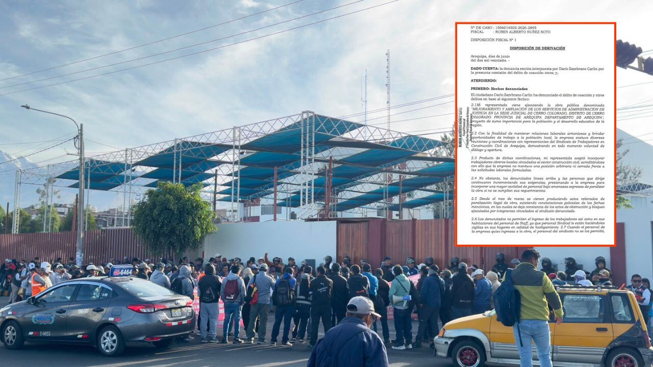 Empresa denuncia por coacción a Construcción Civil de Arequipa y obreros bloquean el Gobierno Regional (Foto: GEC)