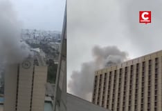 Cercado de Lima: incendio afecta la parte alta del hotel Sheraton y moviliza a varias unidades de bomberos