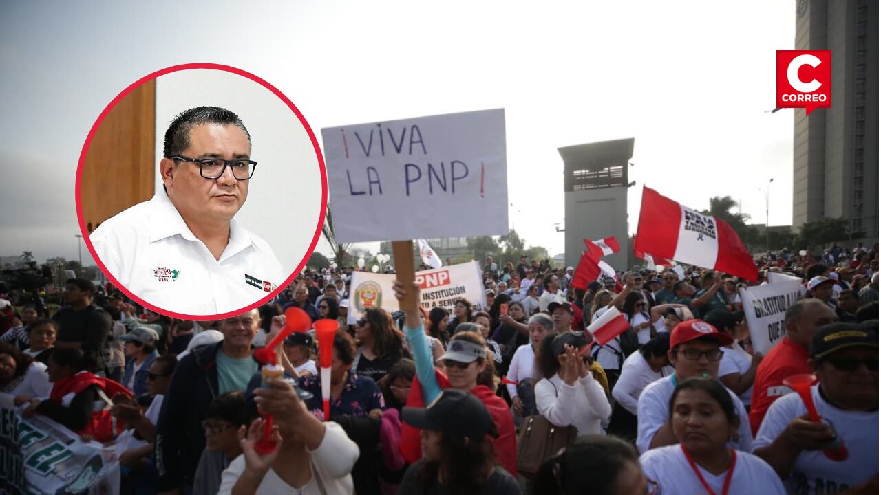 Marcha por la Paz y en defensa de la PNP. (Foto: Cesar Bueno @photo.gec)