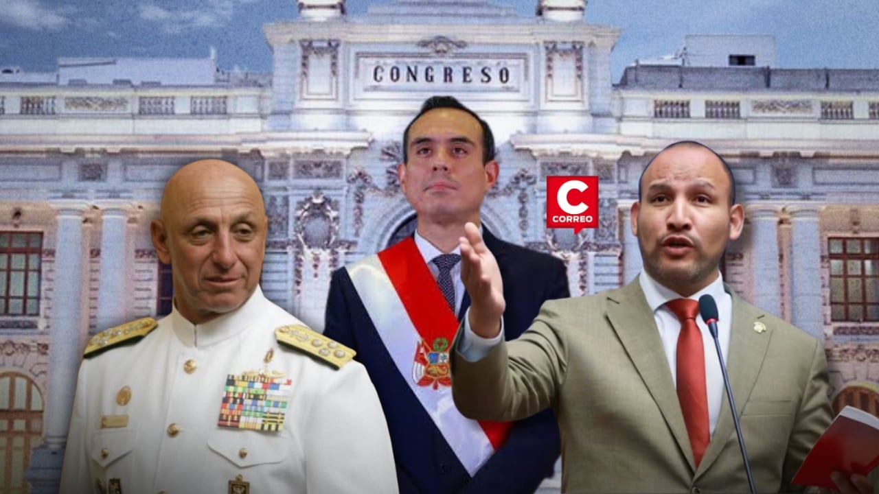 Alejandro Muñante propone a Cueto como alternativa para presidir el Congreso tras eventual censura a Jerí. Composición: Diario Correo.