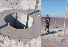 Nasca: hallan excavación circular con concreto en el paisaje arqueológico Pampa Porona