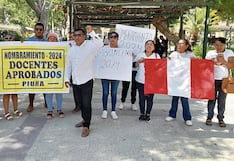 Docentes protestan y exigen ser nombrados en Piura