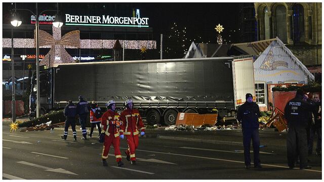 Berlín: Al menos doce muertos y 45 heridos luego que camión irrumpió en mercadillo