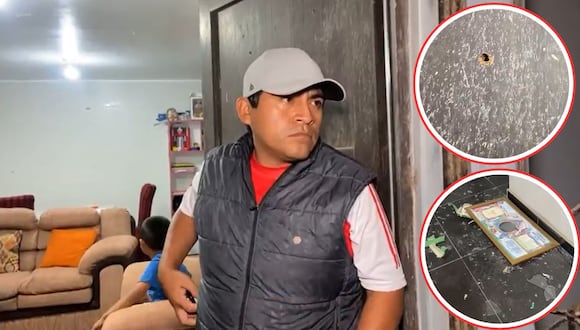 Delincuentes llegaron a bordo de una motocicleta y realizaron dos disparos contra la puerta principal del inmueble que se ubica en el distrito de Virú. (Foto: Radio Ke Buena Virú)
