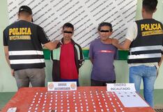 Piura: Detienen a dos con 167 envoltorios de pasta básica de cocaína en Sullana