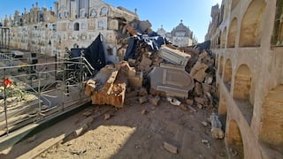 Ica: fuerte sismo de magnitud 6.1 provocó colapso parcial de nichos en en el cementerio Saraja