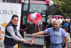 La Libertad: Entregan maquinaria agrícola en Sanagorán