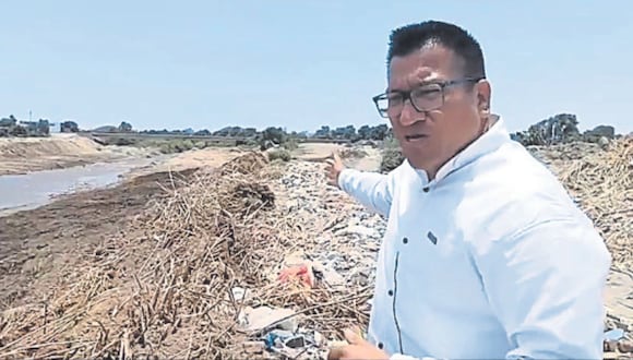 Alcalde Roberto Chávez inspeccionó el avance. Se busca prevenir desbordes e inundaciones.