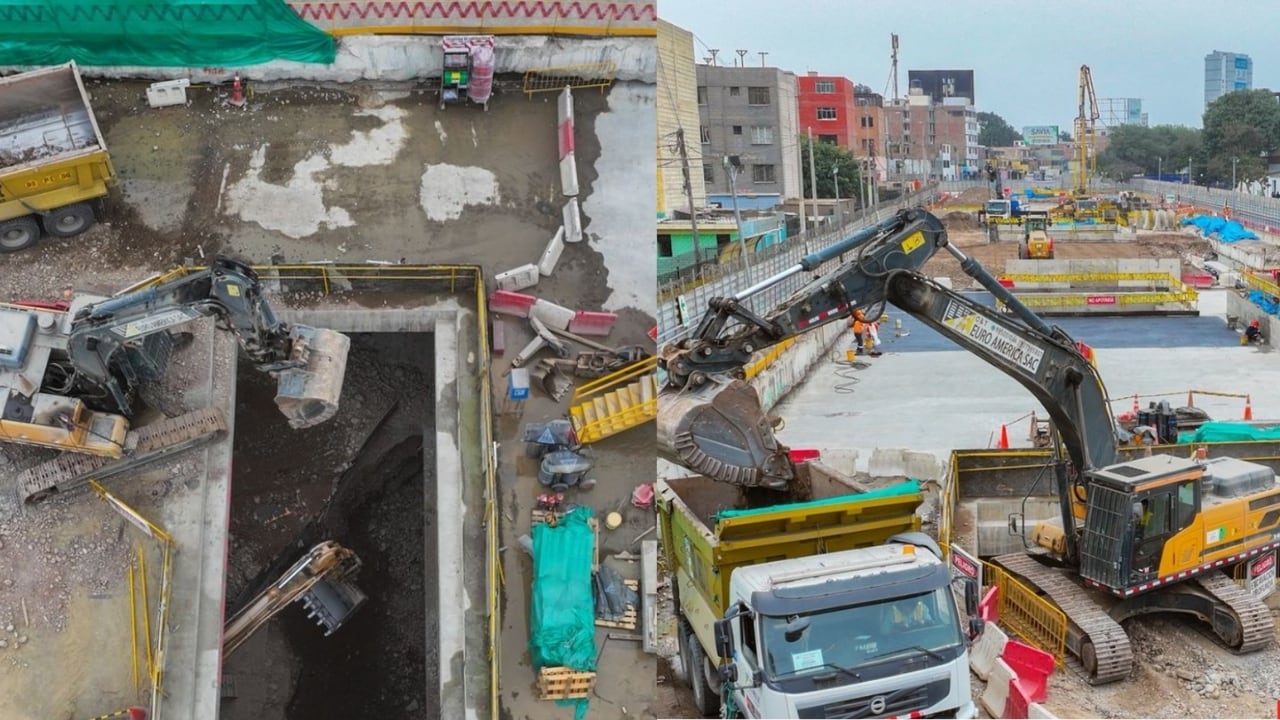 Línea 2 del Metro: así avanzan los trabajos en la futura estación San Marcos. Fotos: Línea 2 del Metro de Lima