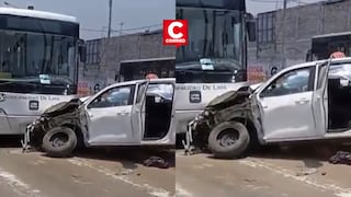 San Martín de Porres: Un herido tras choque entre bus del Metropolitano y un vehículo policial