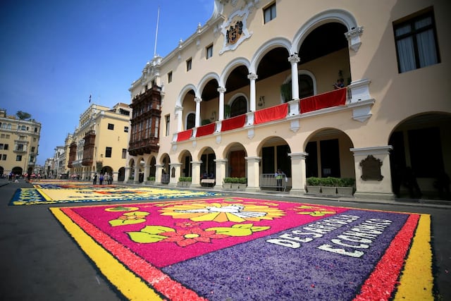 Lima celebró concurso de alfombras florales por Semana Santa (Fotos: César Bueno/GEC)