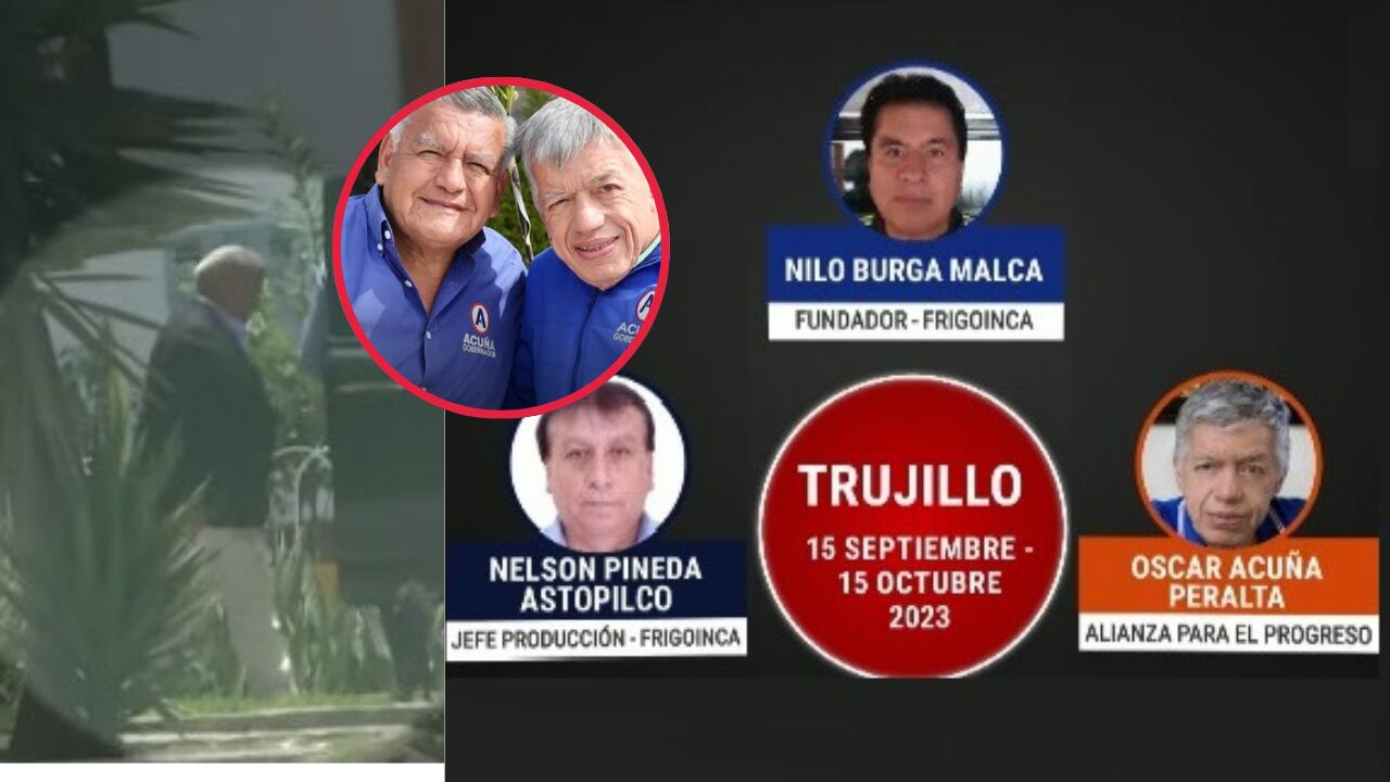 El líder de APP fue captado saliendo del domicilio de Óscar Acuña, investigado por presunto tráfico de influencias y actualmente no habido. (Foto: Captura Punto Final - Latina Tv)