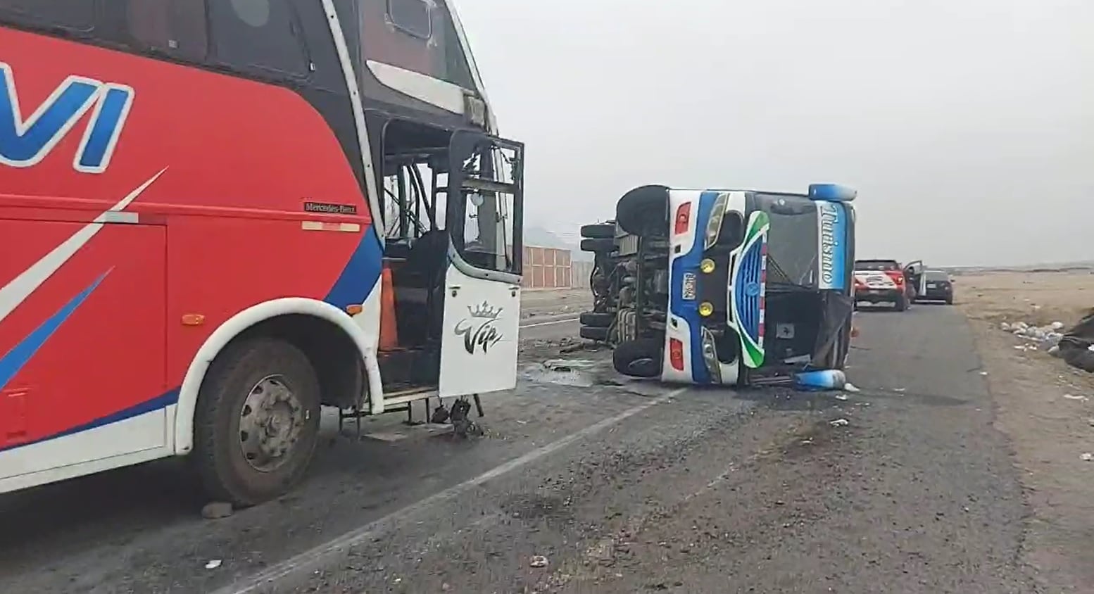 El incidente involucró dos buses en el sector La Soledad, en el distrito de Huanchaco, en la carretera Panamericana Norte.