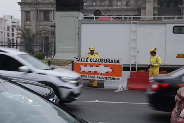 Así se ve el cierre del paso a desnivel de la Vía Expresa por obras de la Línea 2 del Metro (Fotos: Hugo Pérez/GEC)