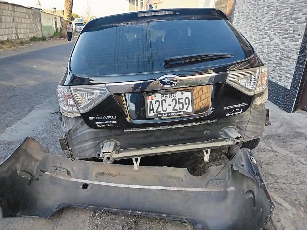 Vehículo donde se desplazaba conductor, que atropelló a madre. Foto: GEC.