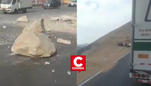 Registran deslizamiento de rocas en serpentín de Pasamayo y Ate tras sismo en Huaral.