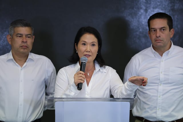 Keiko Fujimori pide ampliar horario de votación por mesas no instaladas (Fotos: Hugo Pérez /@photo.gec)