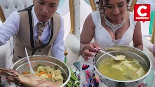 Huancavelica: boda se vuelve viral por servir caldos gigantes a sus invitados