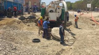 Piura: Retiran gran cantidad de residuos sólidos de colector principal de EBAR Las Dalias Antigua