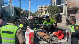 Elector sufrió caída en local de votación en Cayma (VIDEO)