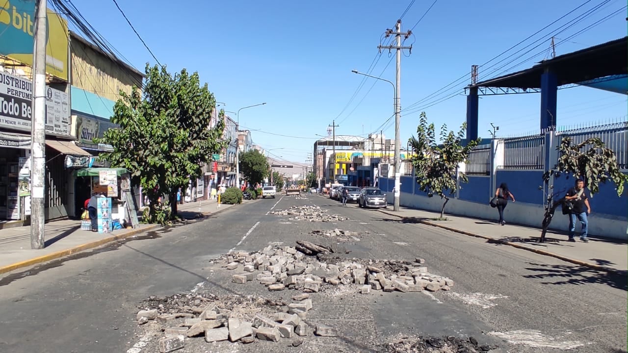 Intervención en la avenida Jorge Chávez, Arequipa. Foto: GEC.