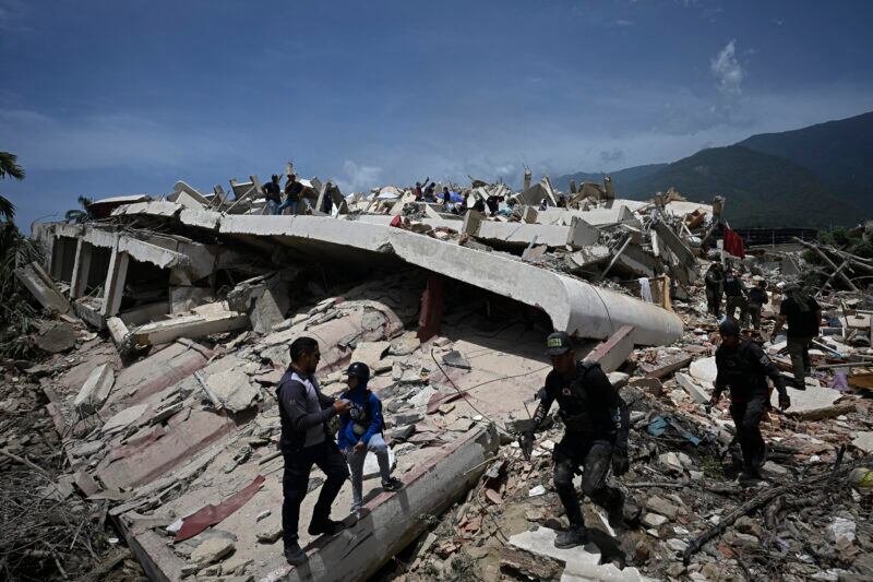 Terremotos en Venezuela dejaron 4.734 muertos y más de 16 mil heridos, según último balance. Foto: AFP.