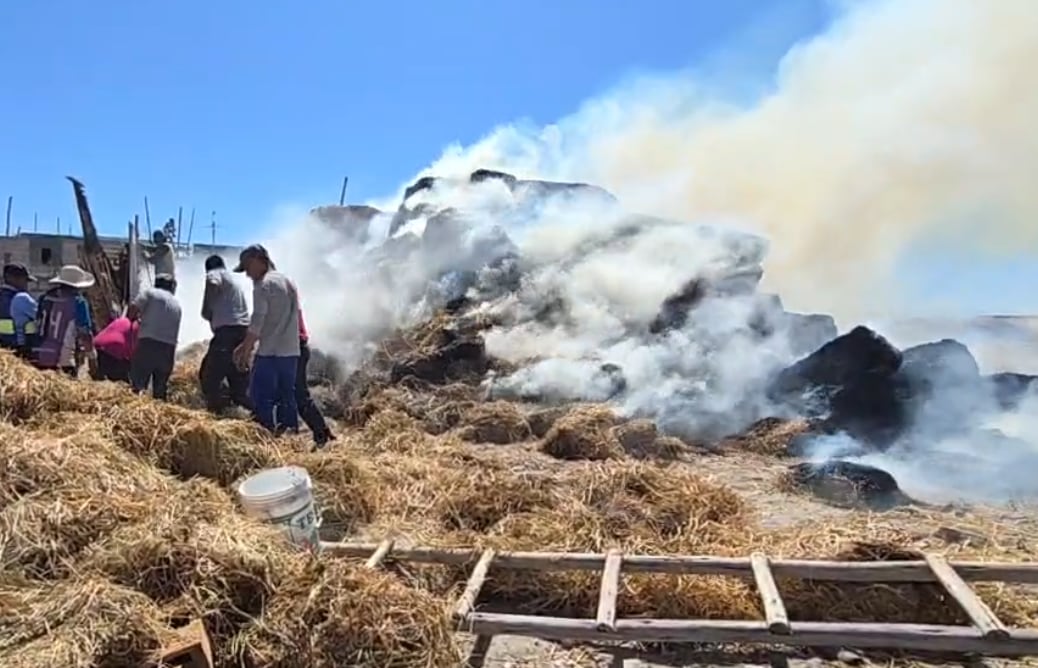 Vecinos y bomberos controlaron el fuego que habría sido causado por estudiantes