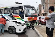 Trujillo: Choque entre colectivo y microbús deja un conductor herido