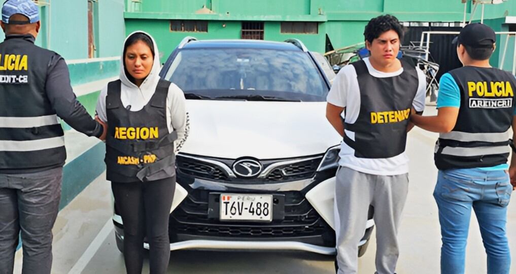 Estas dos personas viajaban en una camioneta que, según la Policía, fue utilizada para perpetrar asalto a padre e hijo empresarios.